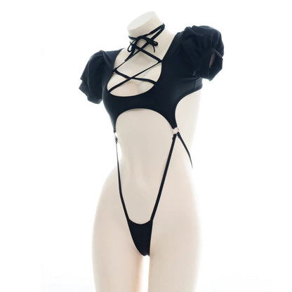 One Piece Swimwear Sexy Women Monokini Backless Slingshot Swimsuit Teddy Lingerie